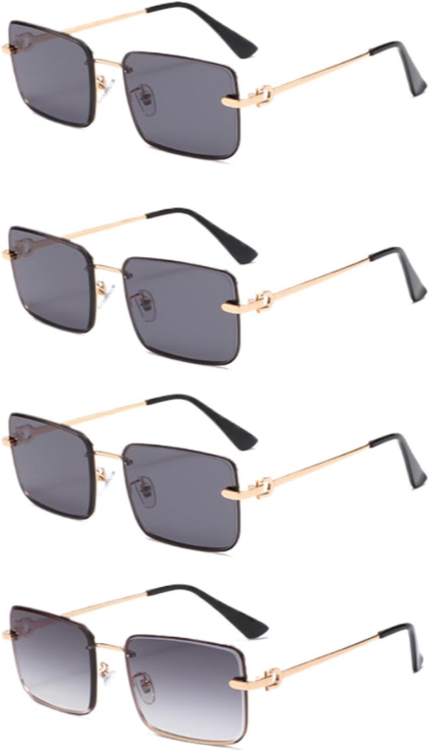 

Солнцезащитные очки с защитой от УФ-излучения UV400 | Панк-стиль, без оправы, градиентный переход цвета | Для женщин и мужчин, для занятий спортом на открытом воздухе и вождения DSVIGF, 4pcs Z02