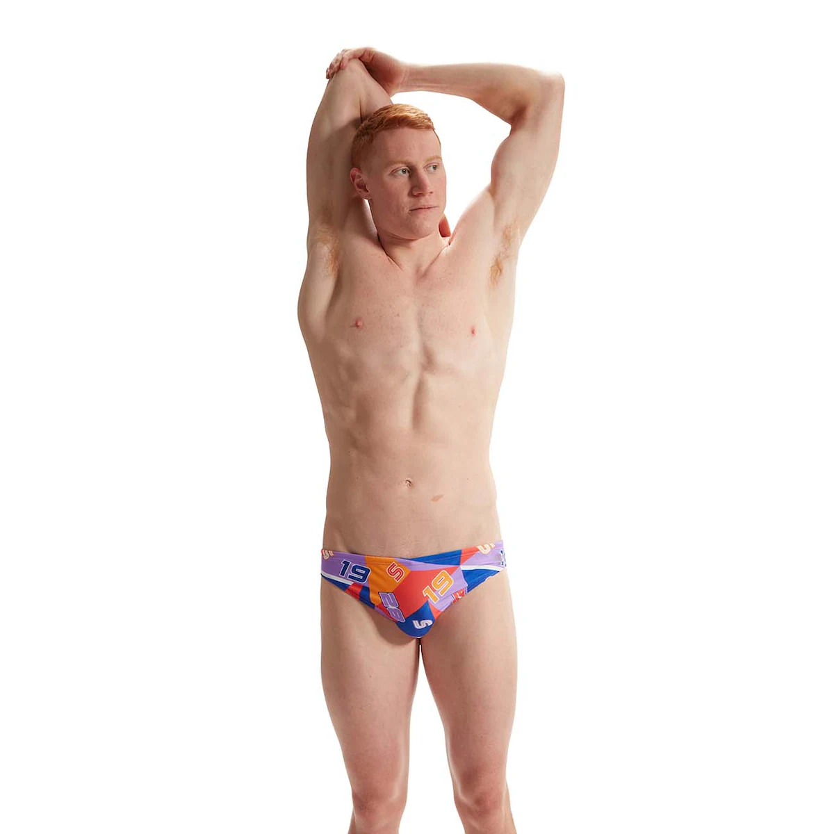 

Мужские плавки для плавания 5см Allover Digital Brief Speedo, синий