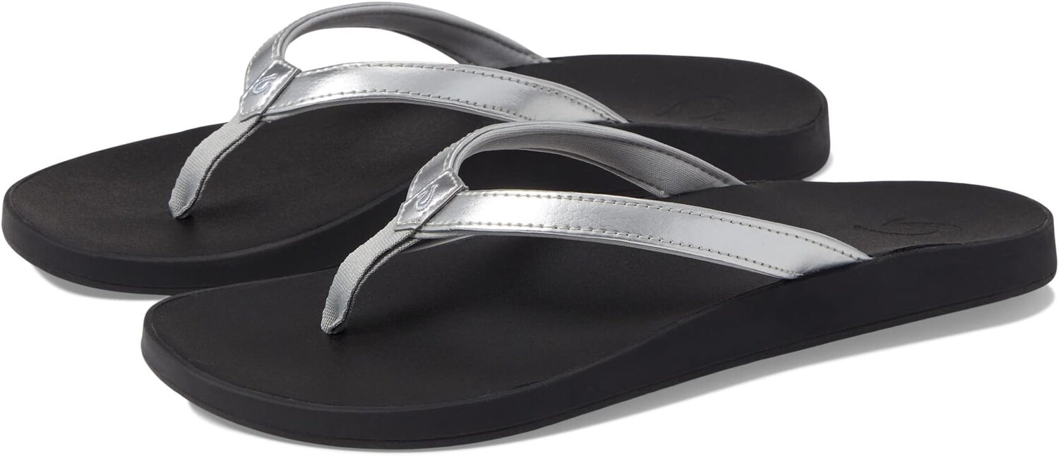 

Шлепанцы Puawe OluKai, цвет Silver/Black