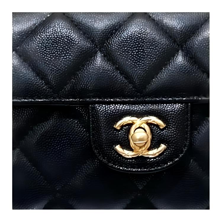 CHANEL Кожаная портативная сумка через плечо женская черная — фото 2