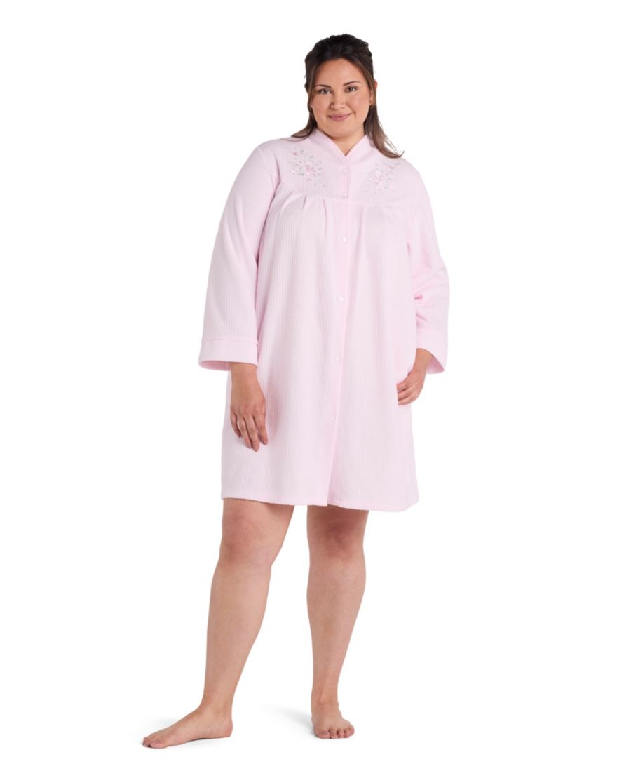 

Халат с длинными рукавами и короткими рукавами больших размеров Miss Elaine, Pink