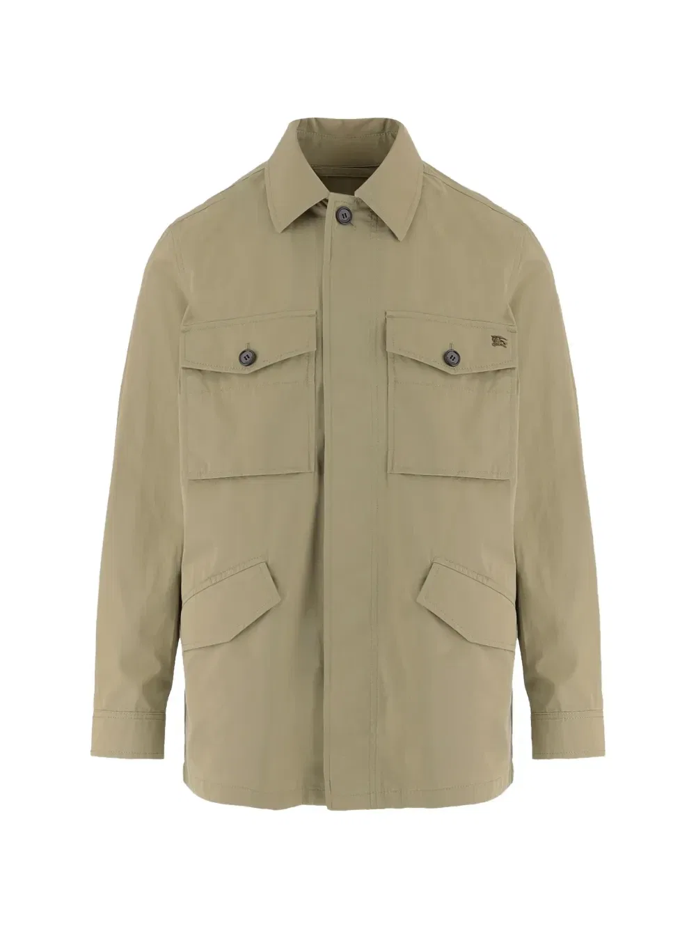 Куртка хлопковая BURBERRY, бежевая, с четырьмя карманами