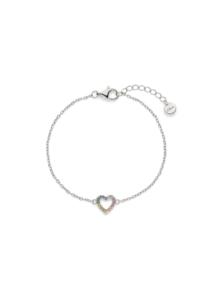 

s.Oliver Серебряный браслет с радужным сердечком из серебра