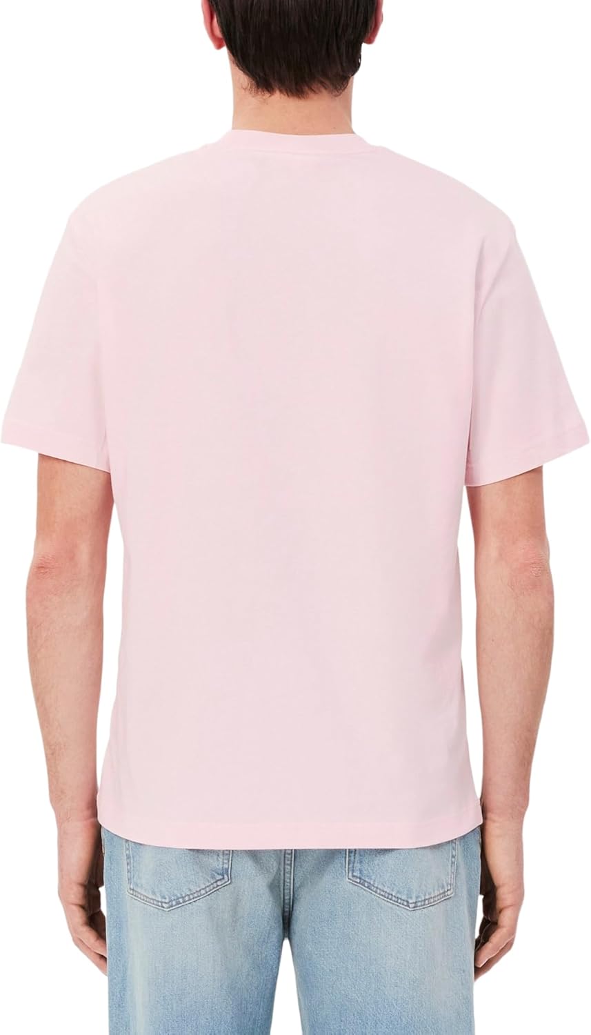 Мужская хлопковая футболка Lacoste, Flamingo — фото 3