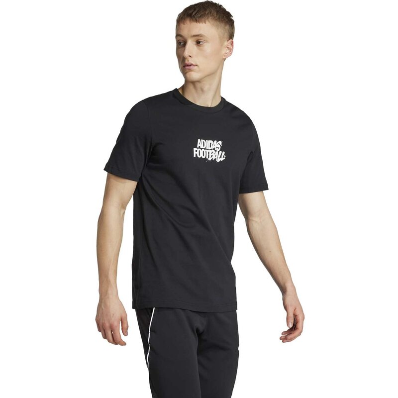 Футболка с графикой истории футбольного танго Adidas, черный — фото 4