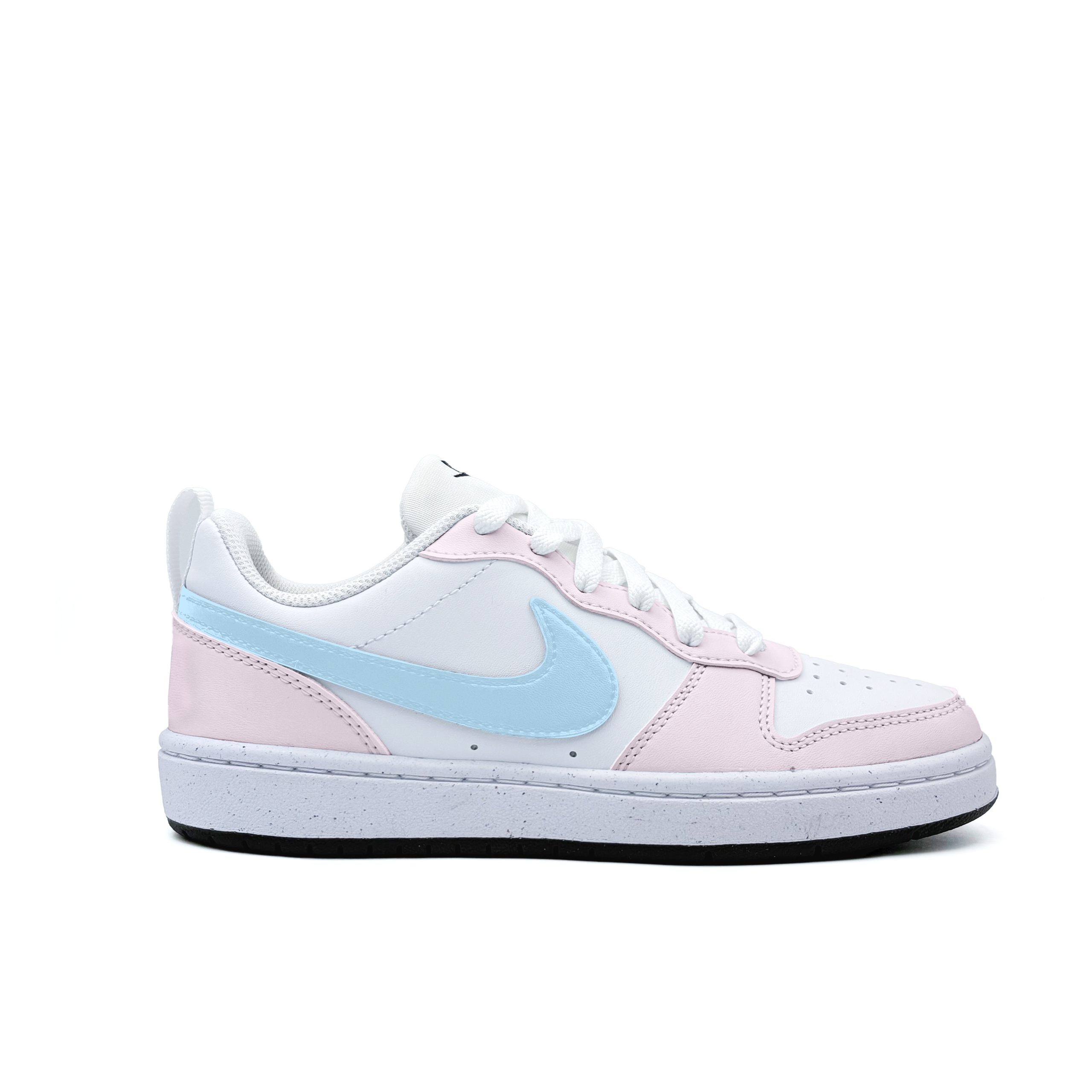 Nike Court Borough Mismatched Flower Language Abrasion Resistant Low top Kids' Skateboarding Shoes White Teenagers — фото 4