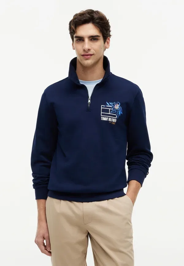 Свитшот Tommy Hilfiger, цвет угольно-синий