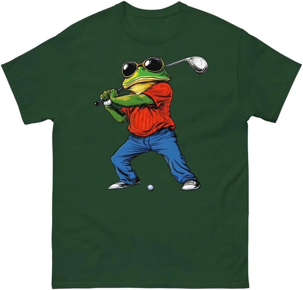 

Футболка Unisex с лягушкой-гольфистом