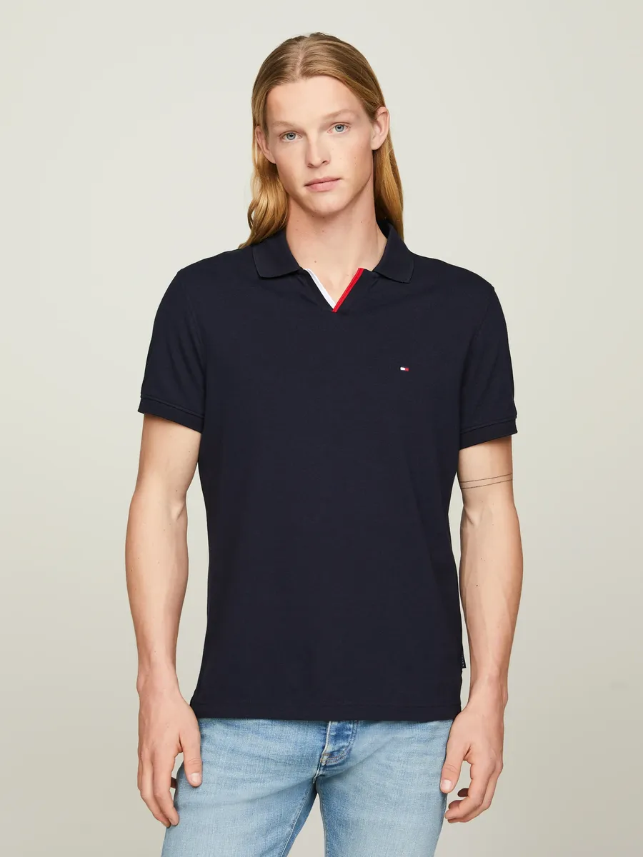 

Рубашка-поло Tommy Hilfiger "RWB TIPPED V COLLAR REG POLO", цвет Desert Sky