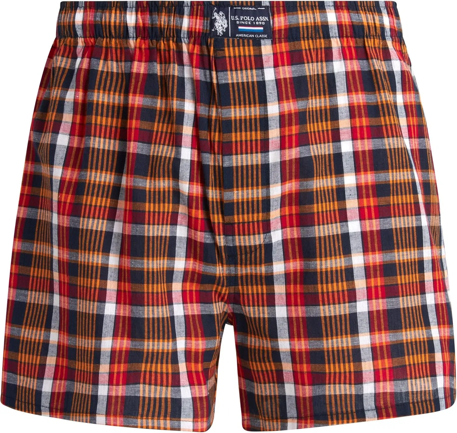 Боксеры U.S. Polo Assn., Navy/Hot/Navy Print — фото 4
