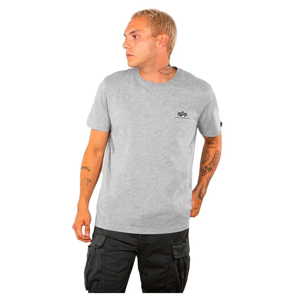 

Футболка с коротким рукавом Alpha Industries Basic Small Logo, серый