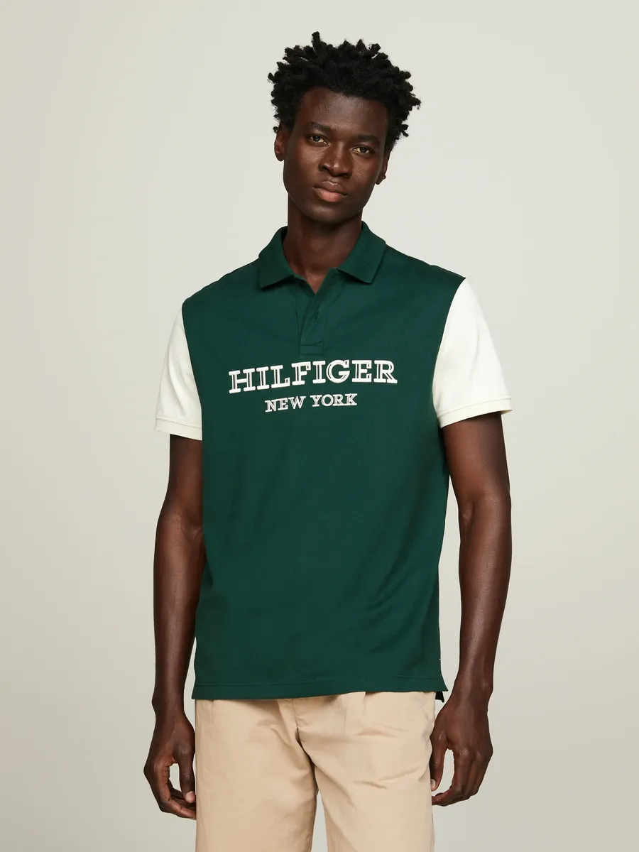 

Рубашка-поло Tommy Hilfiger "MONOTYPE COLORBLOCK REG POLO", цвет Calico / Hunter