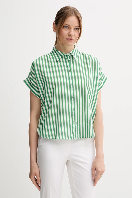 

Рубашка с добавлением льна United Colors Of Benetton, зеленый