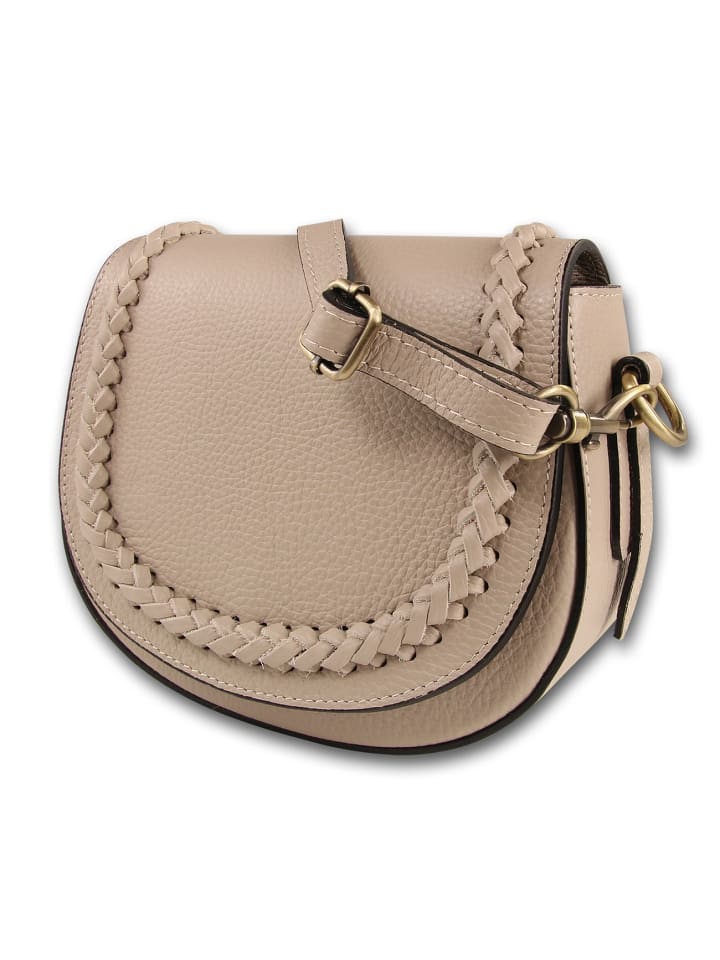 

Кожаная сумка через плечо Toscanto, серо-бежевая, примерно 21 см Toscanto