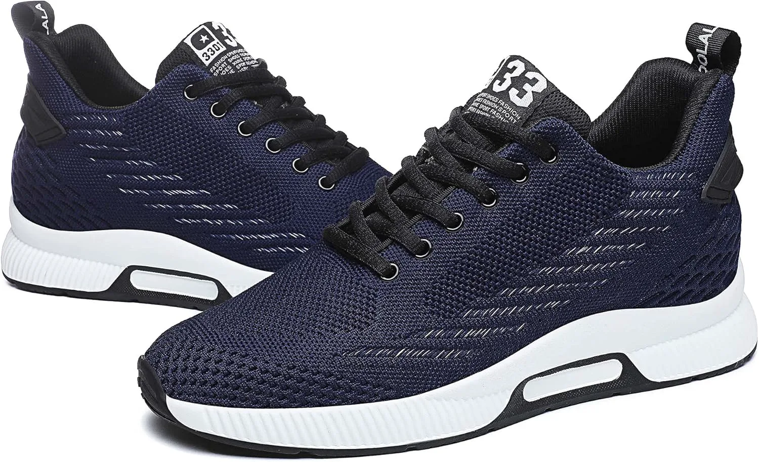 

Кроссовки CERYTHRINA Men Elevator, спортивная обувь с невидимым увеличением роста на 6 см, шнуровка, модные кроссовки, темно-синий