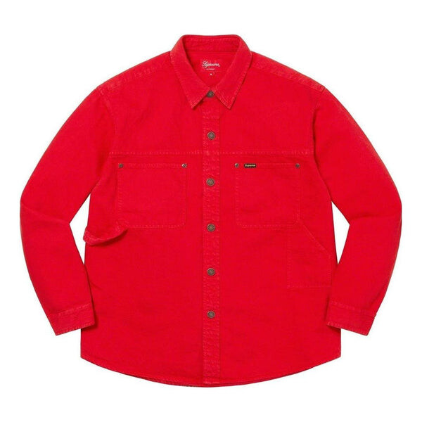 

Рубашка denim painter shirt 'red' Supreme, красный