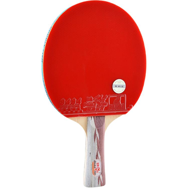 

Ракетка для настольного тенниса DOUBLEFISH Unisex Solid Wood DOUBLE FISH, five-pointed star 5d[shakehand grip long handle]+giveaway gift package