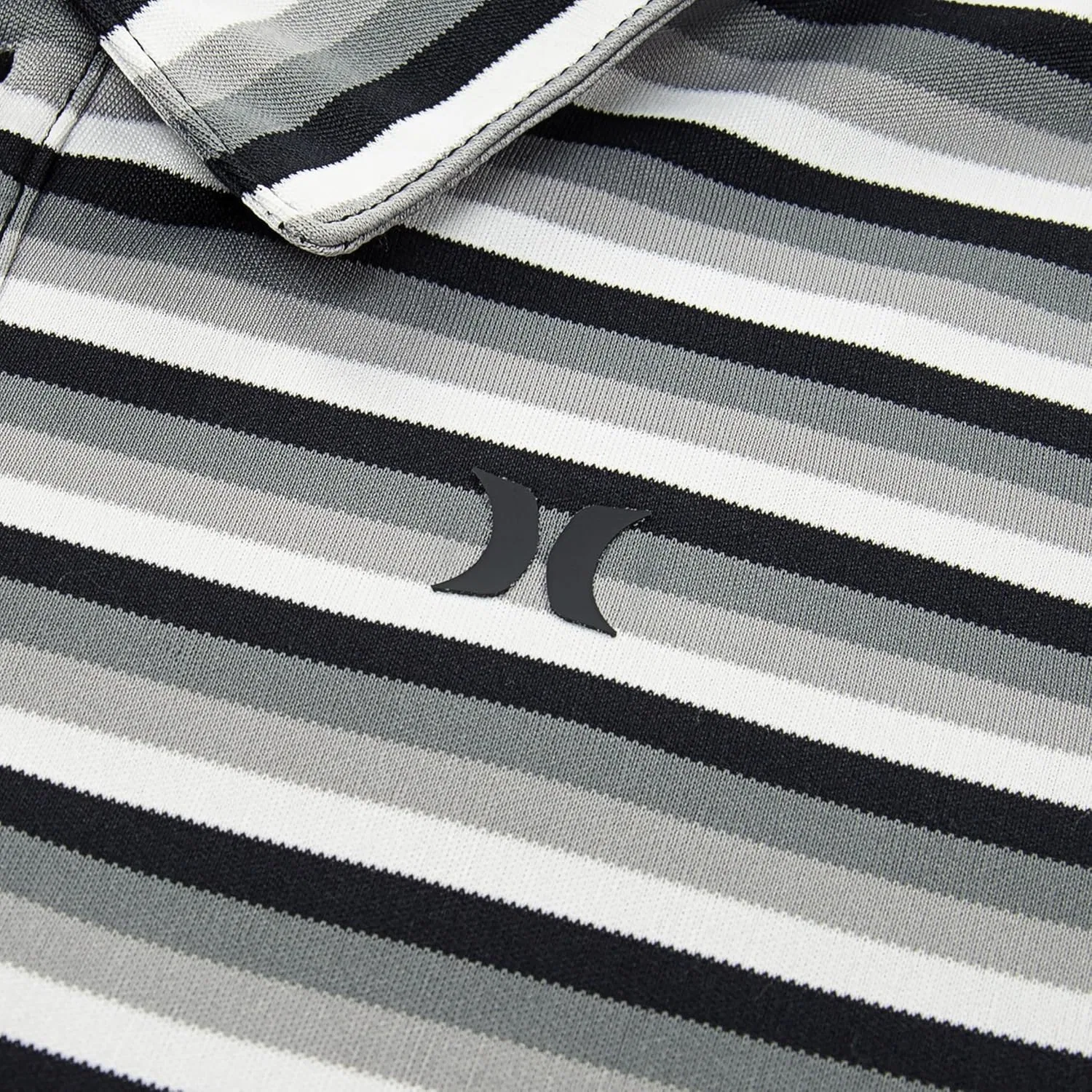 Поло для мальчиков Hurley Performance Poly Knit, Black/Stripe — фото 3