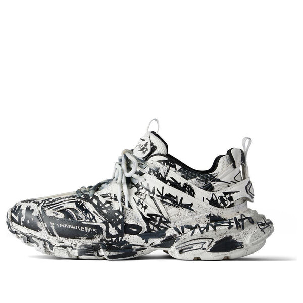 

Кроссовки track graffiti 'white black' Balenciaga, белый