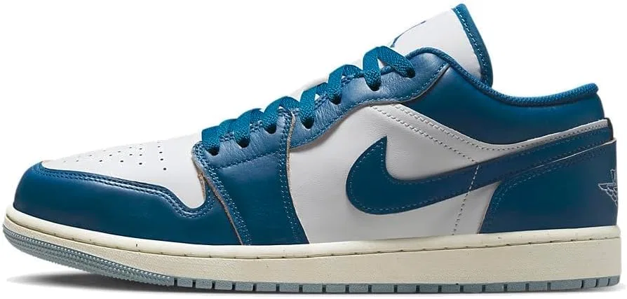 Кроссовки Nike Air Jordan 1 Low Rosso da Uomo FJ3459-160, White Industrial Blue 141