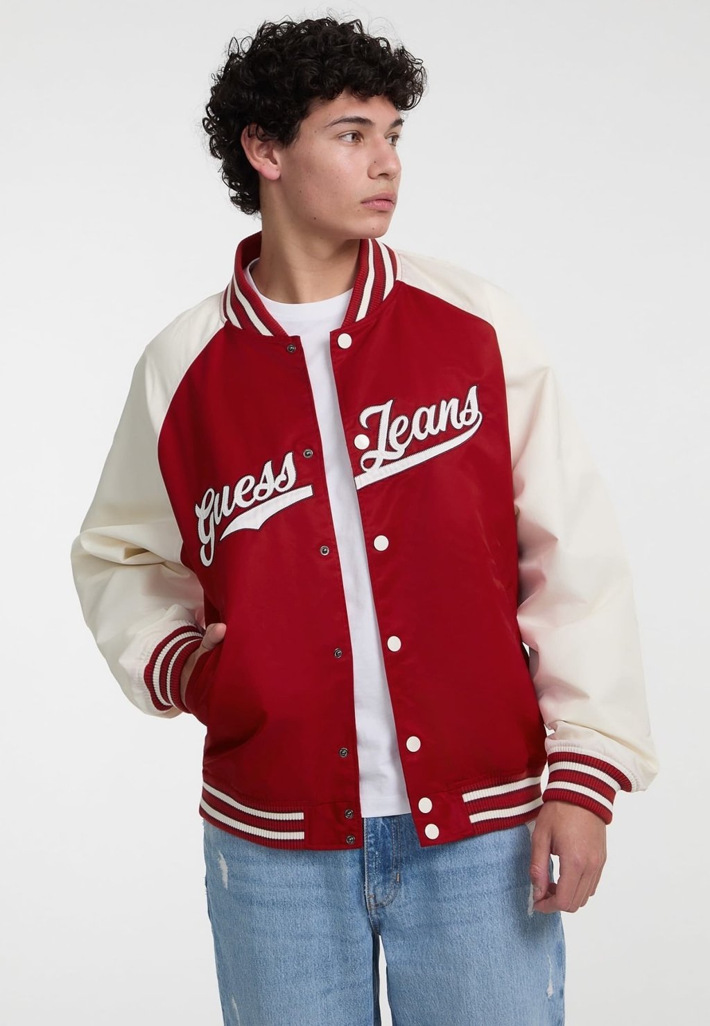 

Куртка-бомбер Guess Jeans, красный