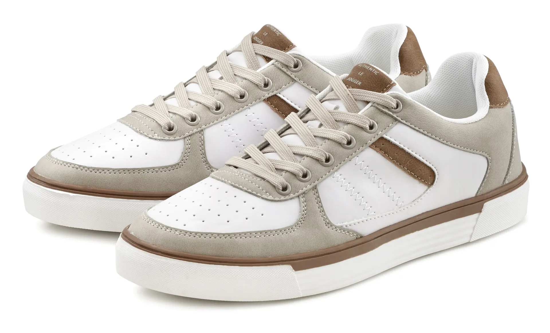 

Кроссовки AUTHENTIC LE JOGGER, Weiß-Camelfarben