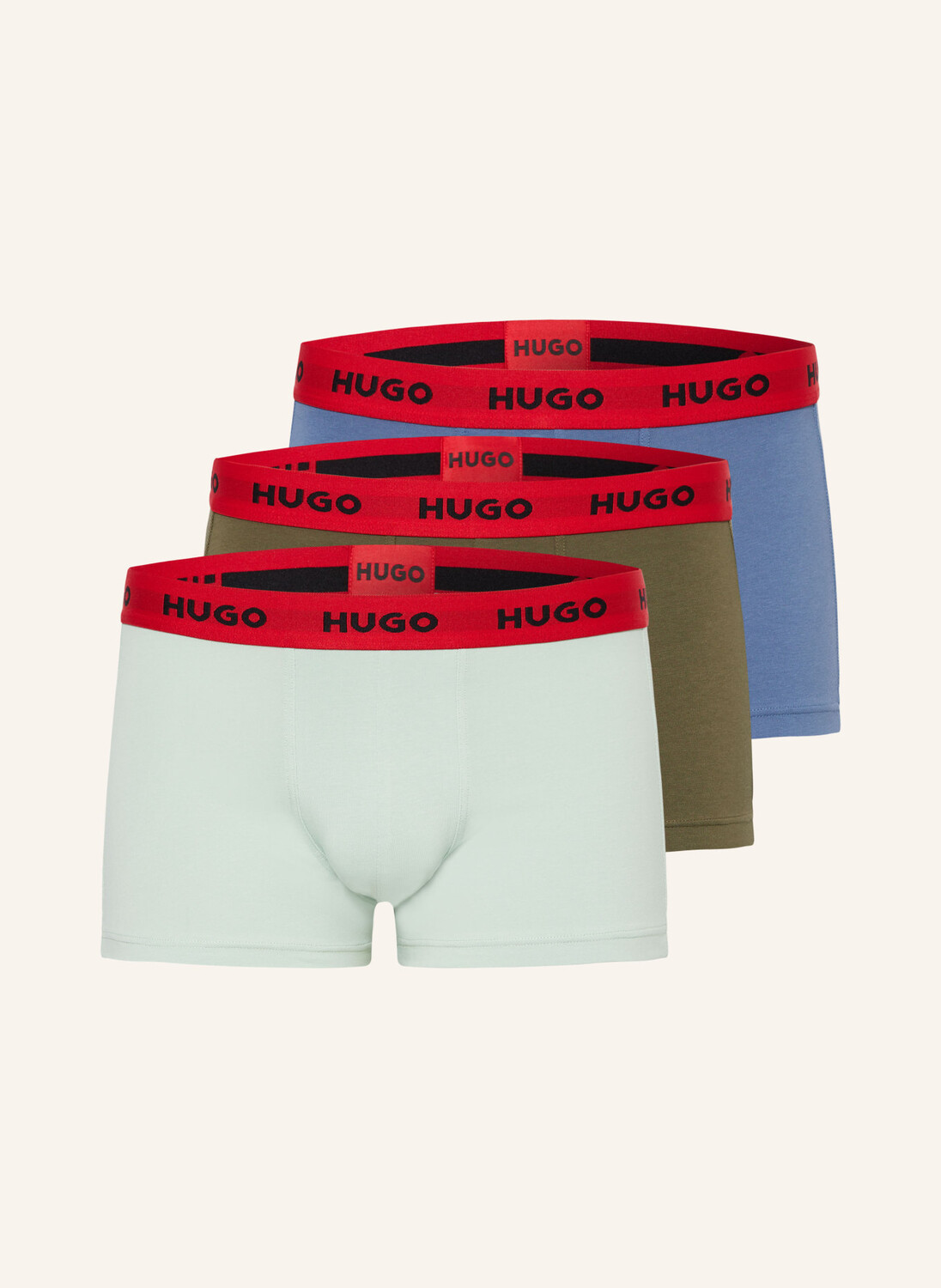 

3 пары боксеров Hugo, зеленый