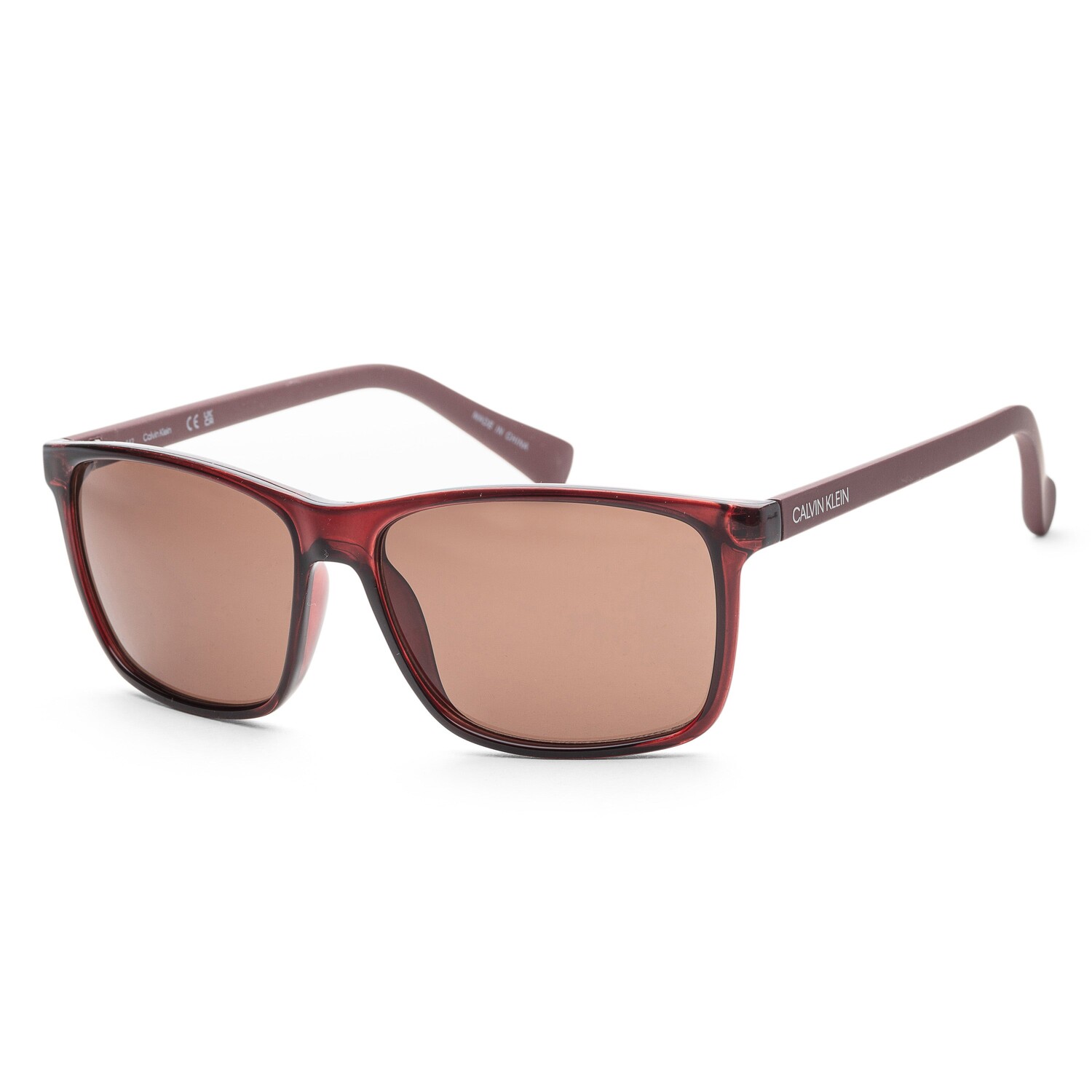 

Мужские модные солнцезащитные очки Calvin Klein 58 мм, цвет Crystal Oxblood