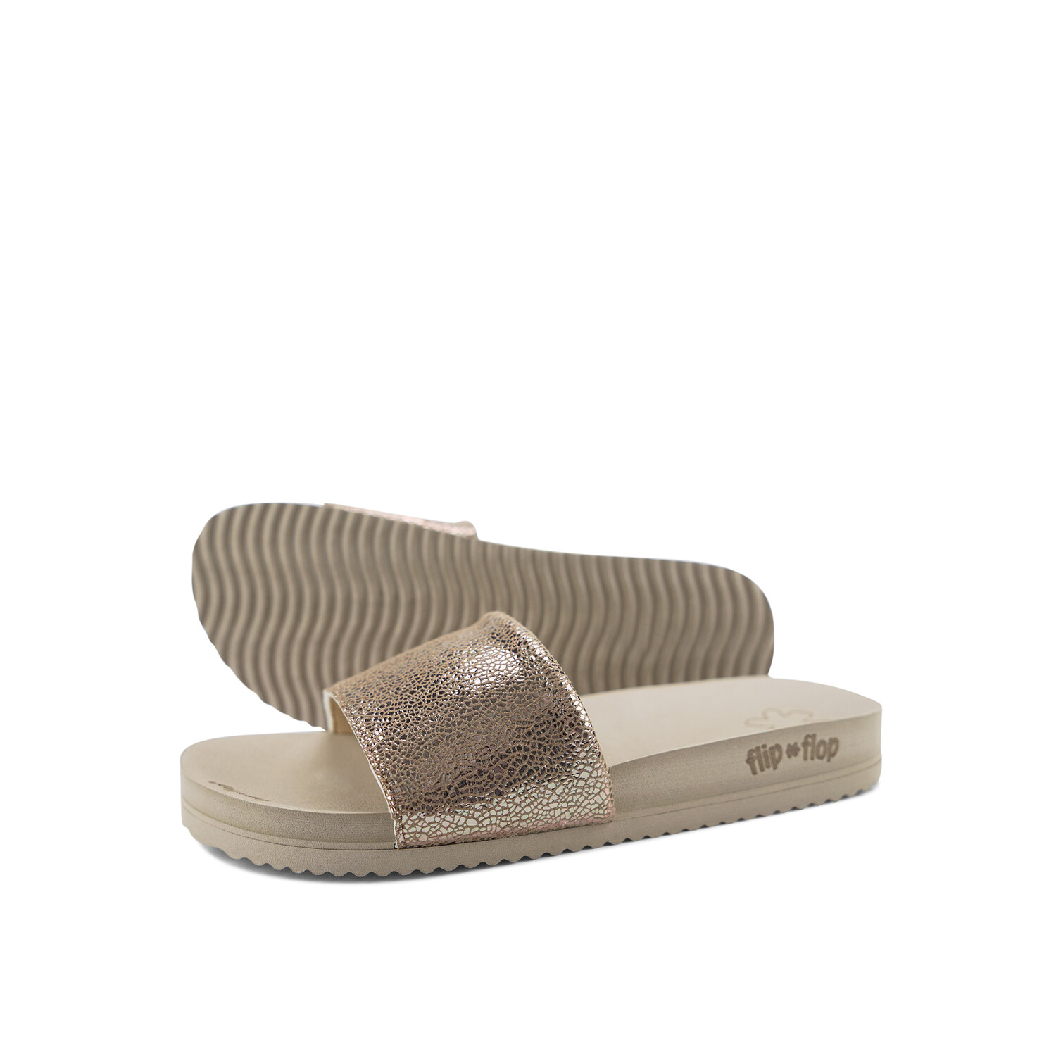 

Мюли Flip Flop Flip Flop pool metallic cracked, серо-коричневый