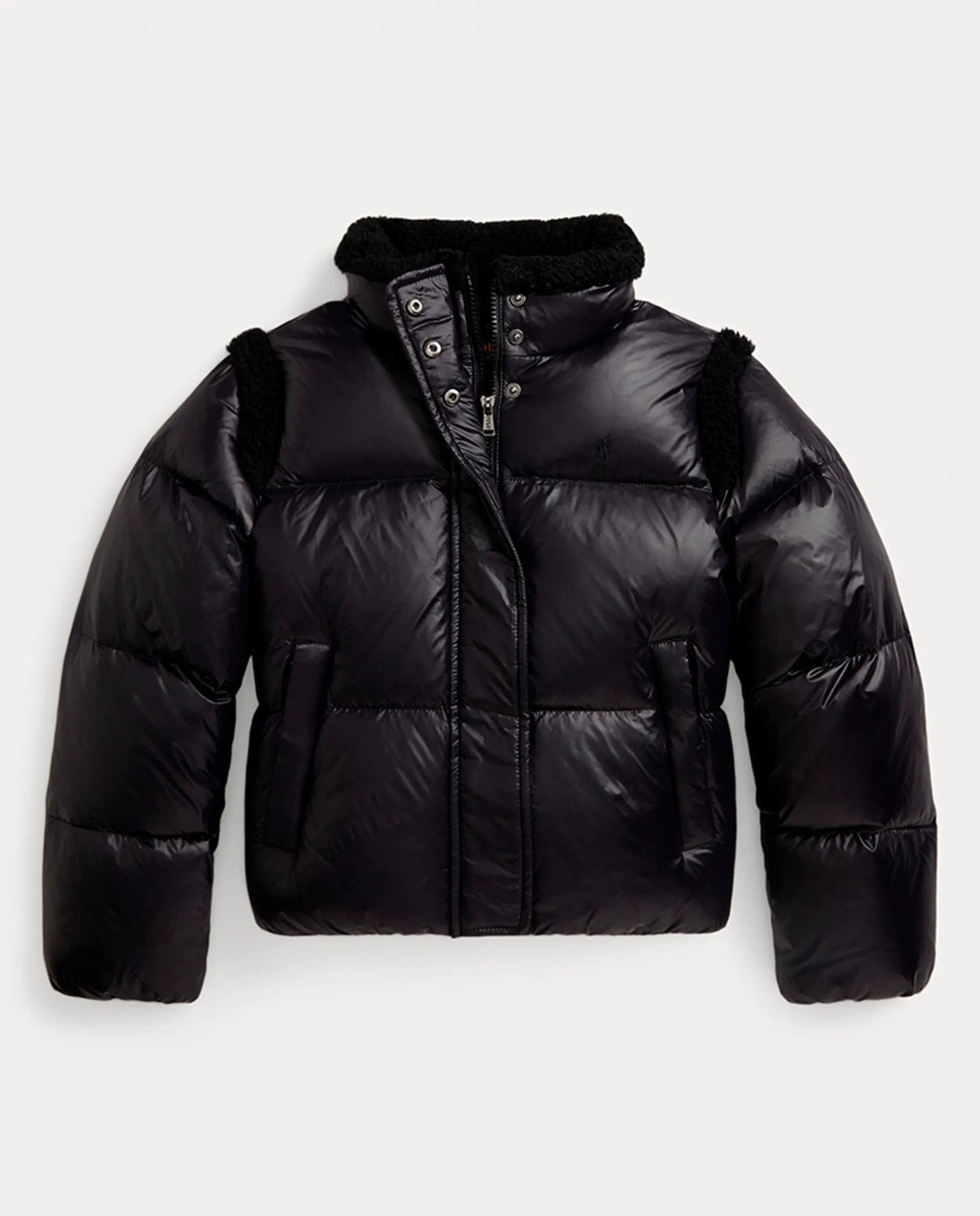 

Детская гибридная куртка с овчиной Polo Ralph Lauren, черный