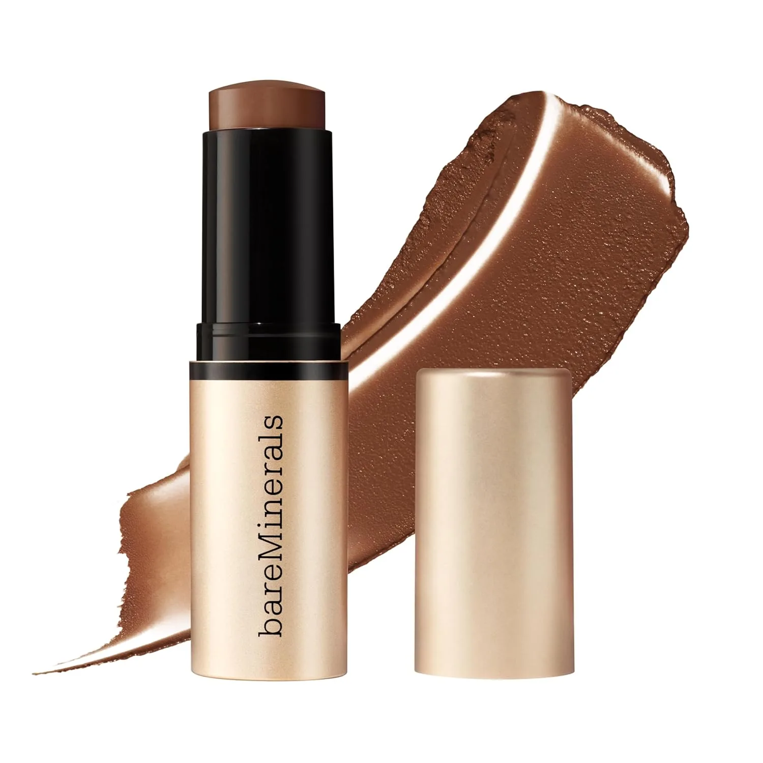bareMinerals Complexion Rescue Luminous Hydrating Skin Tint Stick - легкий тональный стик с наращиваемым покрытием, 24-часовая гидратация, выравнивает тон, веганский, без жестокости, протестировано дерматологами, AQ Sienna 10