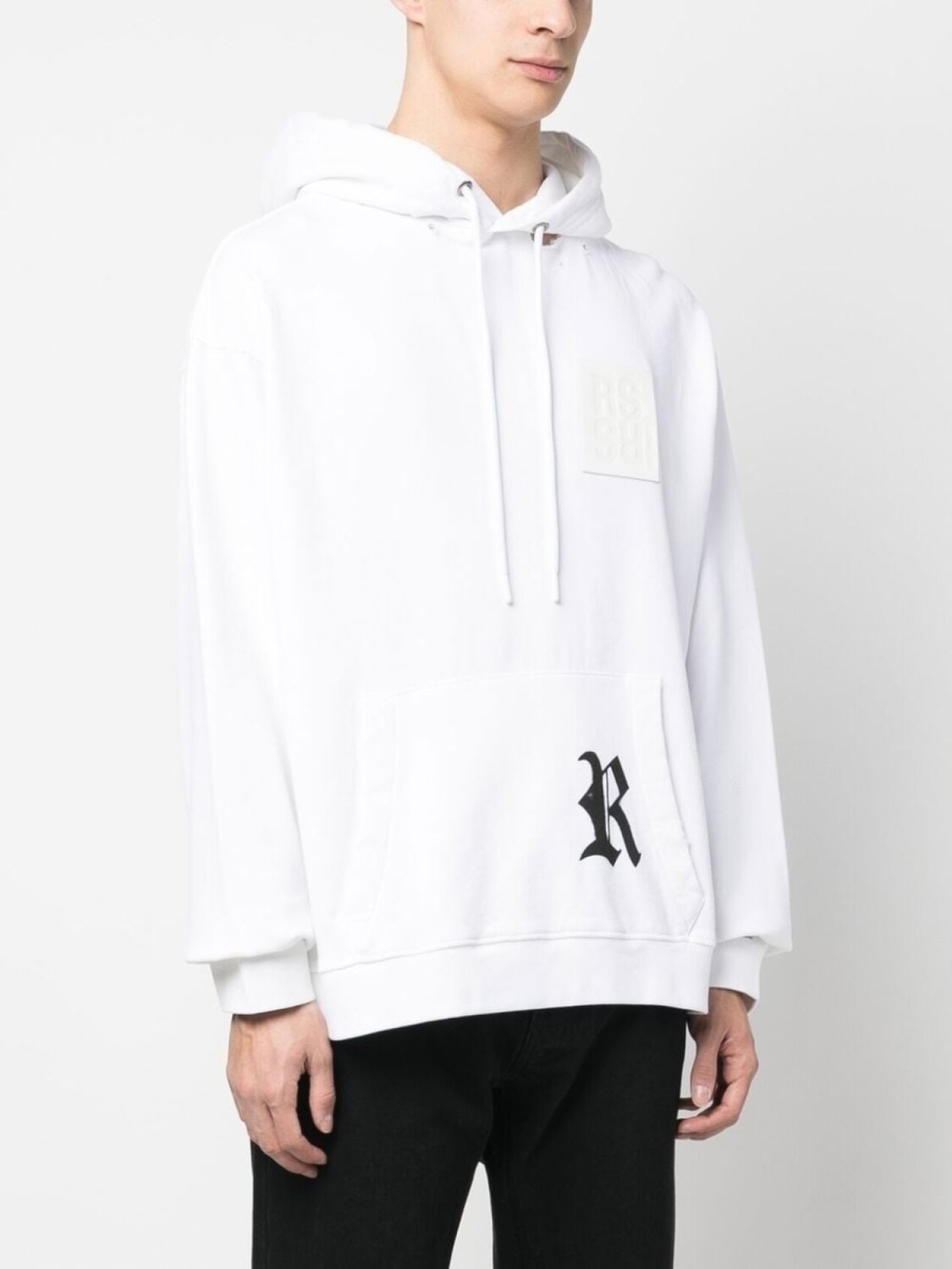 Raf Simons худи с принтом и нашивкой-логотипом, белый — фото 3