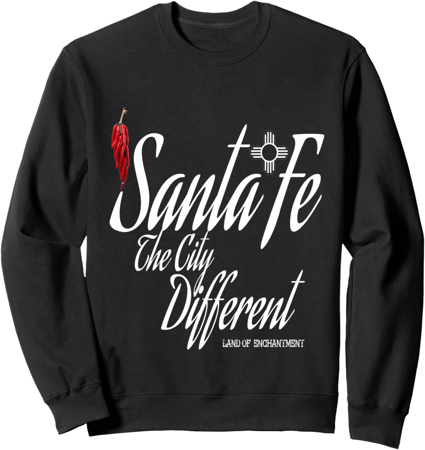 

Толстовка с символом Чили Цзя, Санта-Фе, Нью-Мексико Santa Fe, New Mexico, черный