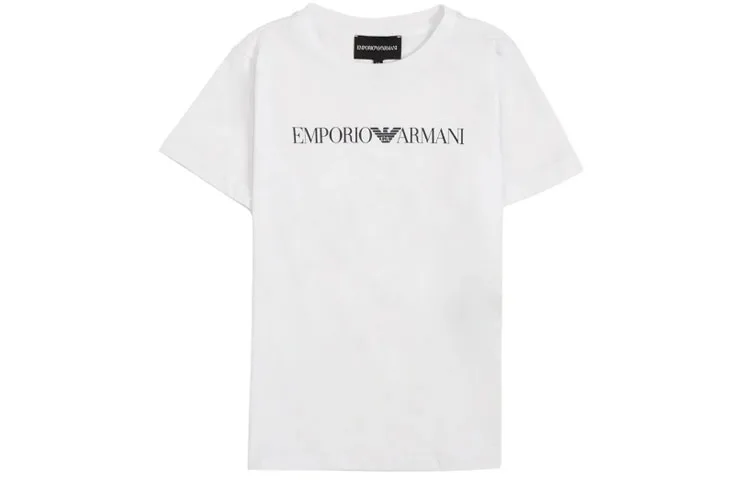 Футболка для детей Crew Neck Moderate EMPORIO ARMANI, белый — фото 3