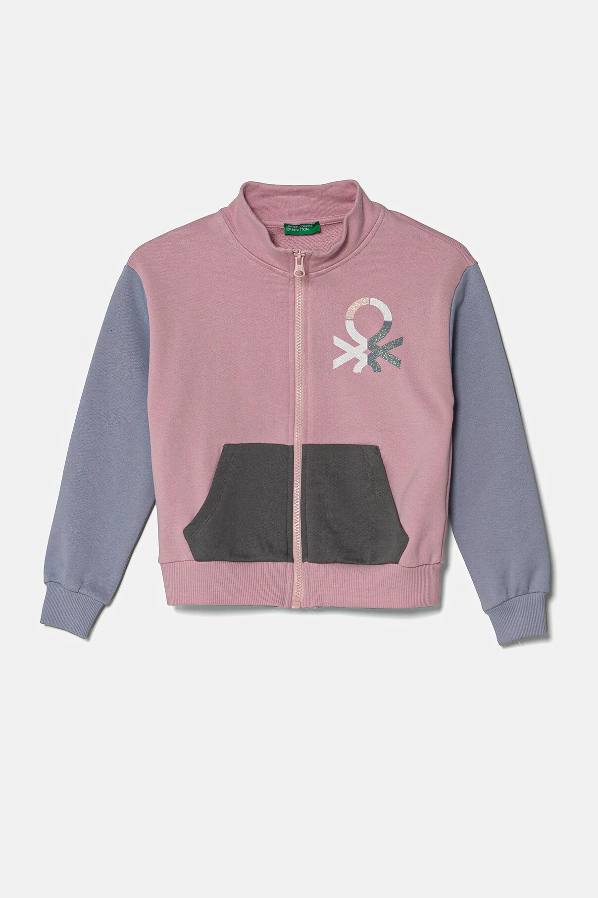 

Детская хлопковая толстовка United Colors Of Benetton, розовый