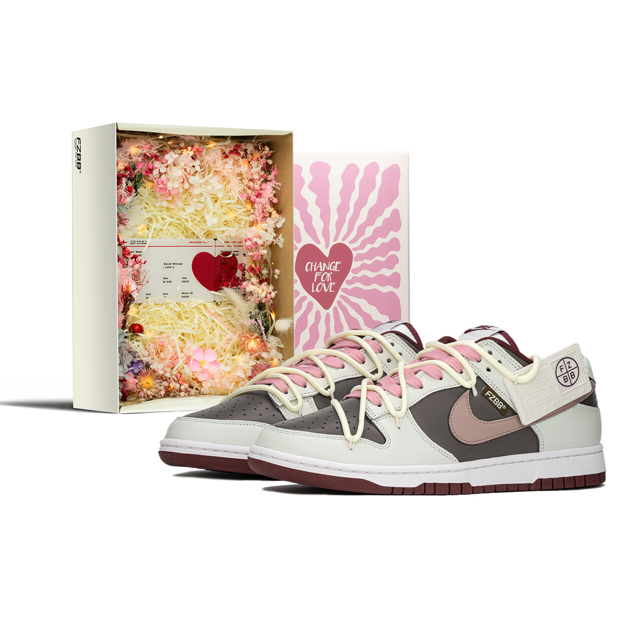 

Кроссовки Nike Dunk Skateboarding Shoes Men Low-top Grey Pink Green, зеленый