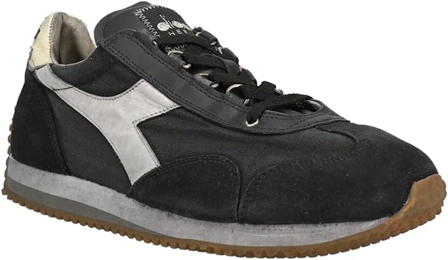 Мужские кроссовки Diadora Equip H Dirty Stone Wash Evo с шнуровкой, повседневные - черные — фото 2