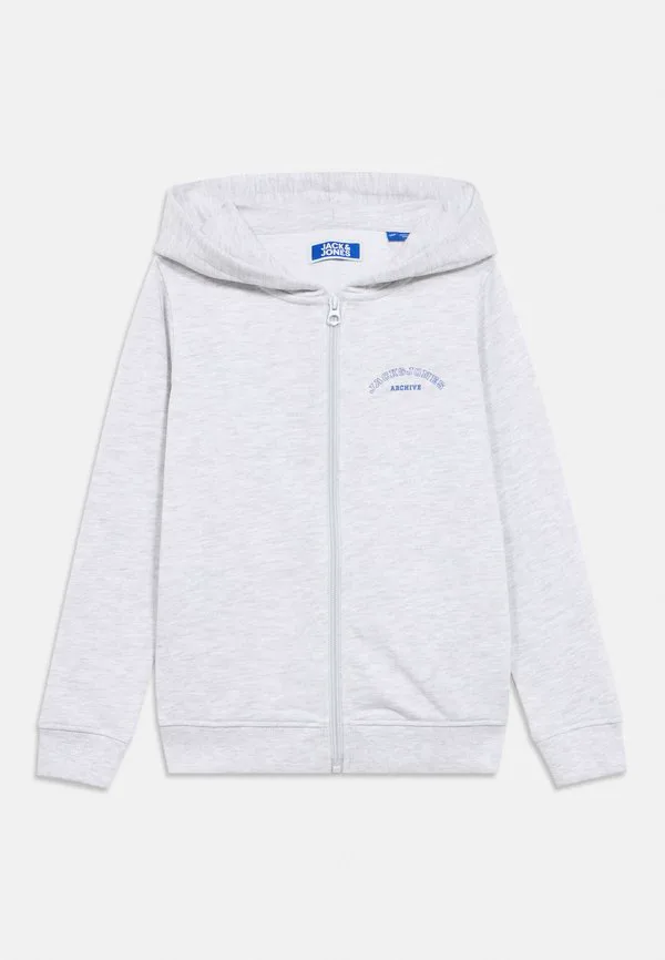 Толстовка на молнии с логотипом jjcollege Jack & Jones Junior, White Melange — фото 3