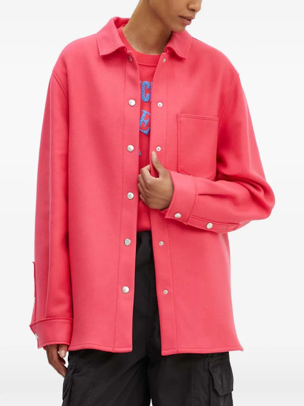 

Куртка с карманом на пуговице Moschino Jeans, розовый