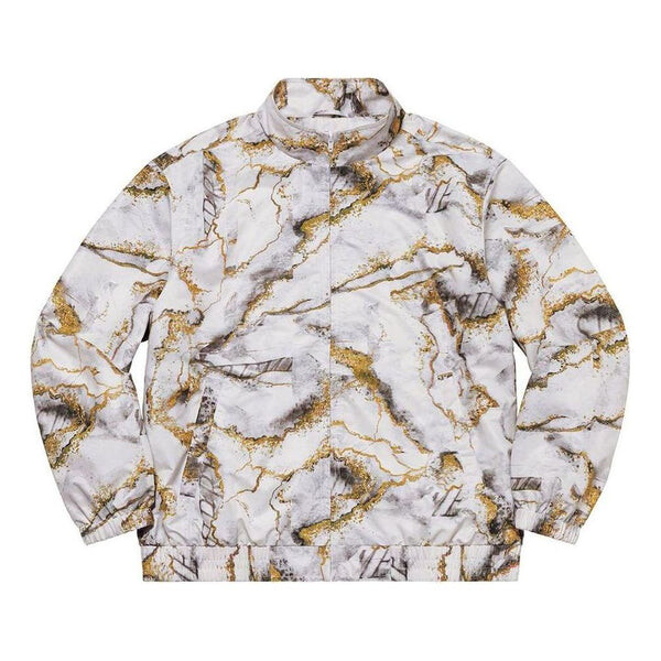 

Куртка marble track jacket 'white gold black' Supreme, белый
