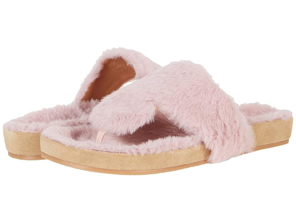 Jack Rogers Jacks Comfort Cozy Sandal Women's  Blush Faux Fur Thong JOBB1460, розовый — фото 3