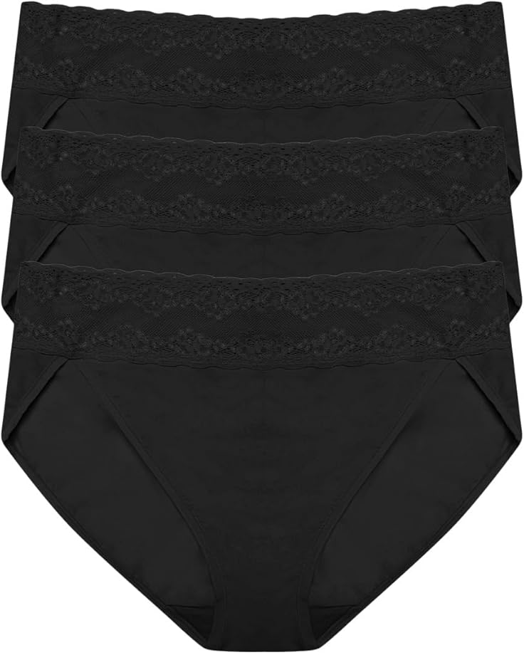 

Женское нижнее белье Natori Bliss Perfection One Size French Bikini 3-pack, Black