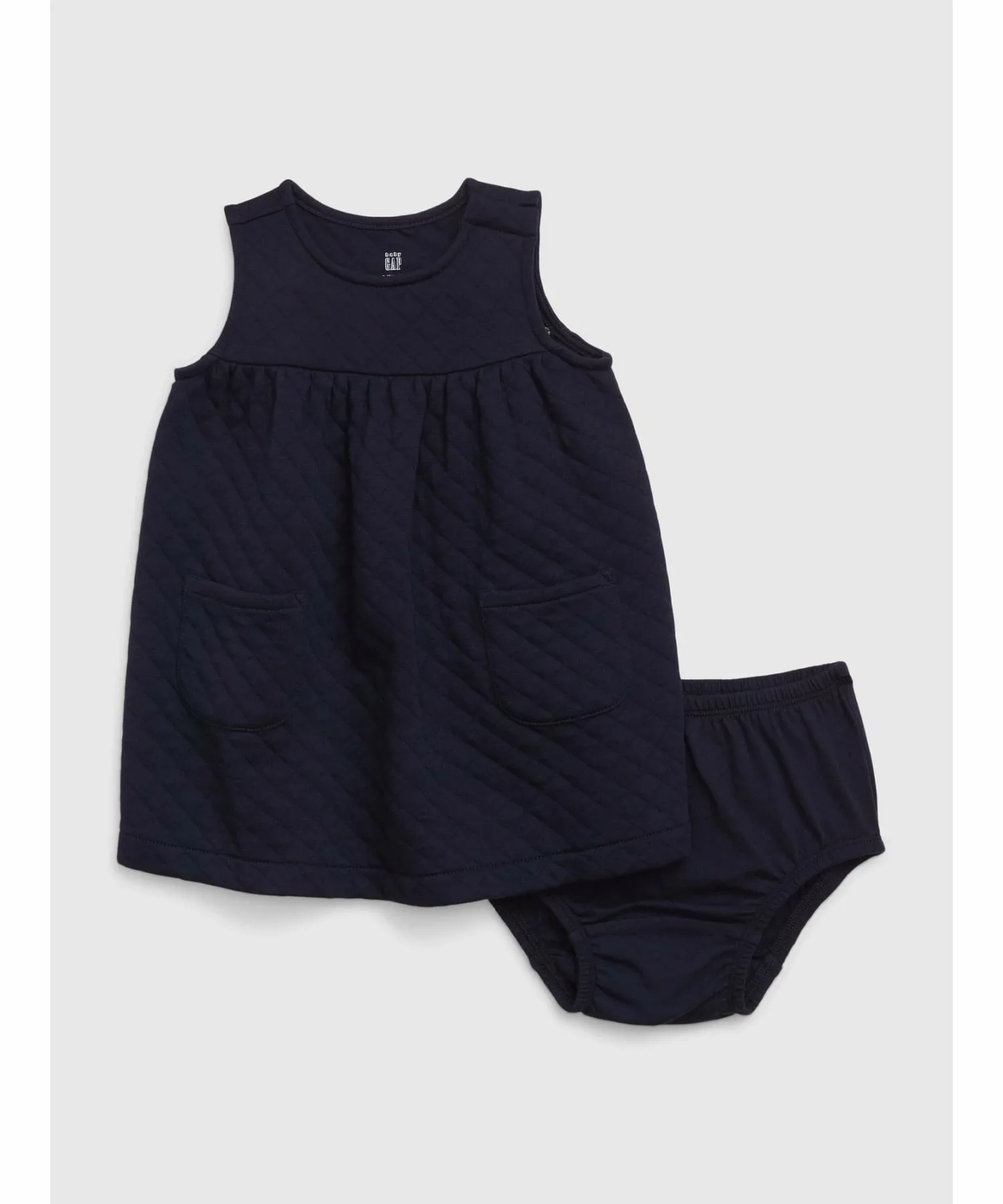(K) Стеганый комбинезон с юбкой (для малышей) GAP, NAVY_UNIFORM