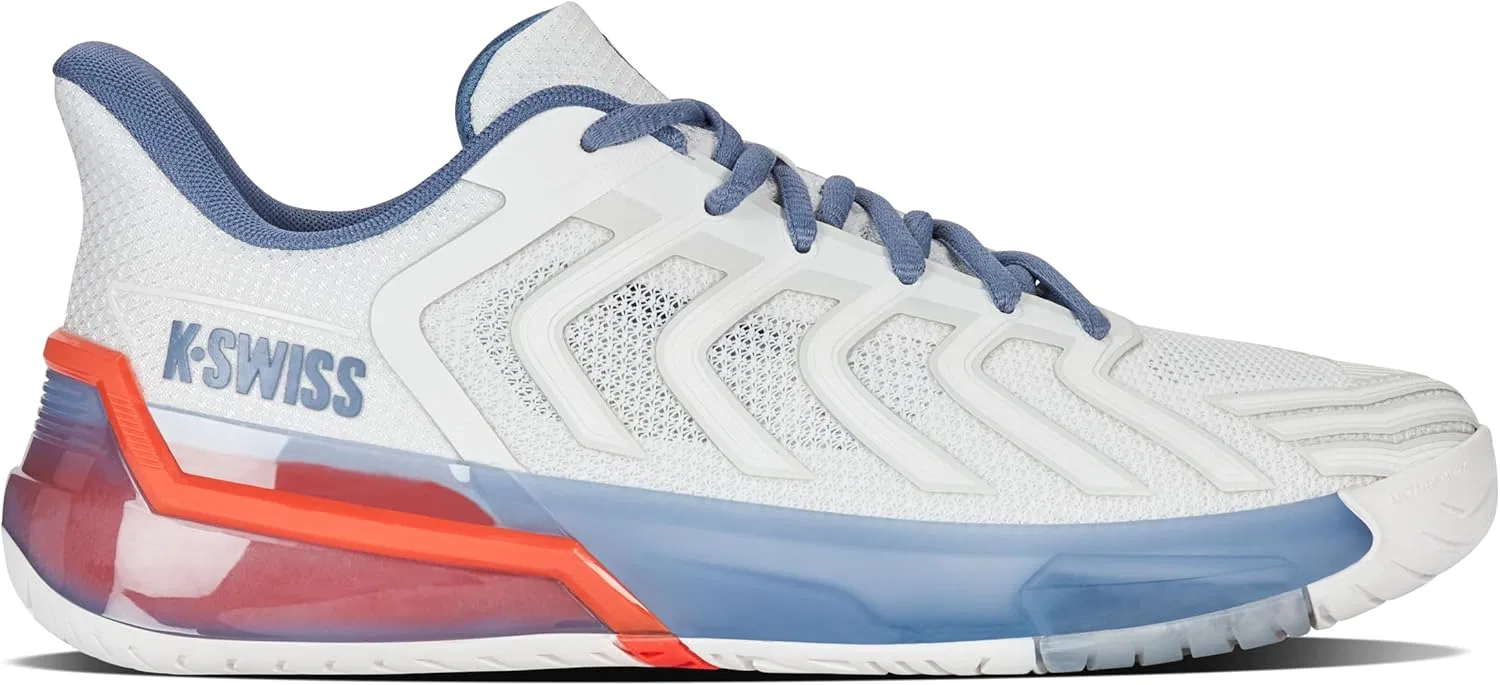 Мужские теннисные кроссовки K-Swiss Ultrashot 4 размера, Lucent White Infinity Scarlet Ibis
