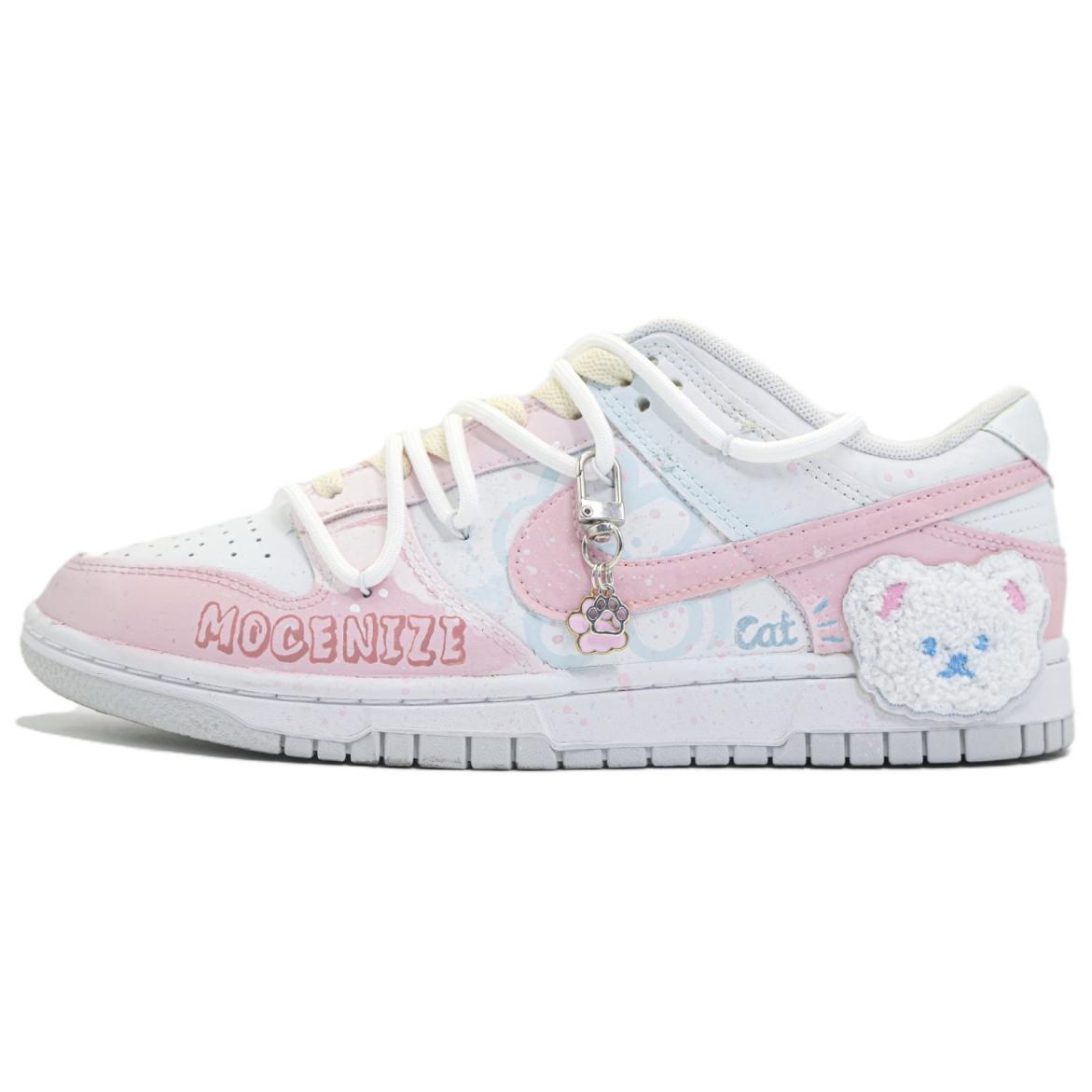 

Кроссовки Nike Dunk Skateboard Shoes Women's Low-Top Pink/White, розовый