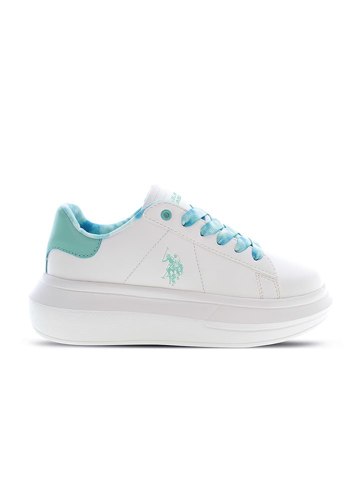 

Кроссовки на шнуровке U.S. Polo Assn., цвет weiß/türkis