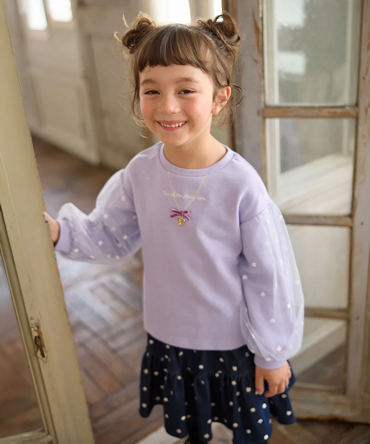 Толстовка с рукавами из фатина Any Fam Kids — фото 4