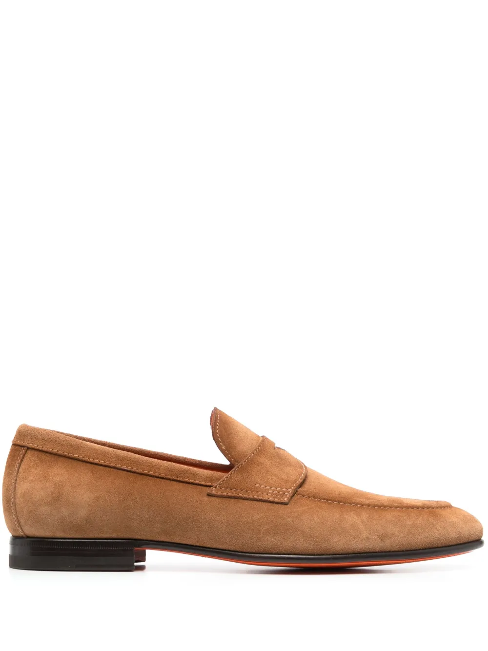 

Замшевые пенни-лоферы Santoni, коричневый