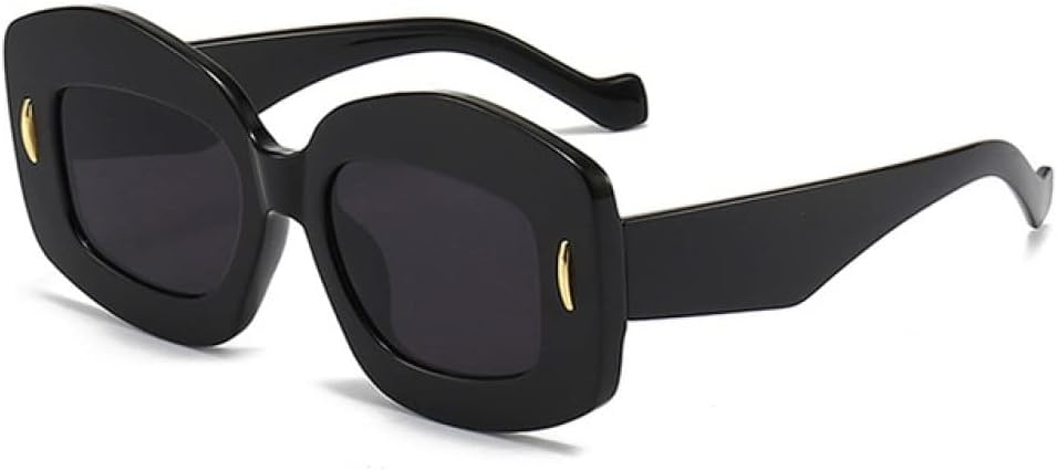 

Солнцезащитные очки Jelly Color для женщин, градиентные оттенки, защита от УФ-излучения UV400, винтажные солнцезащитные очки для мужчин с заклепками LANGSER, Black Grey