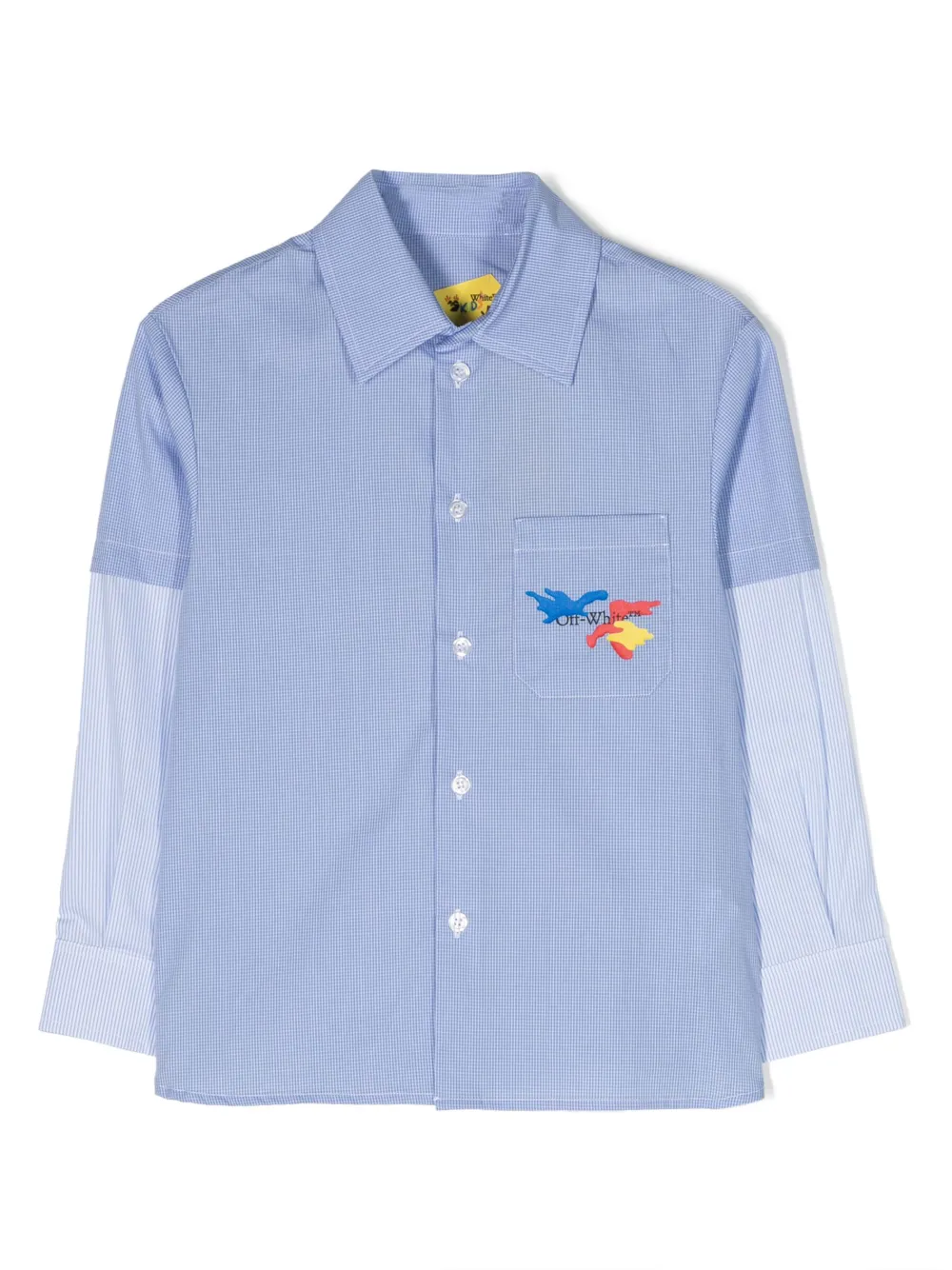 

Рубашка в клетку OFF-WHITE KIDS, синий